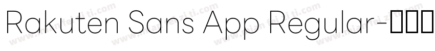 Rakuten Sans App Regular字体转换